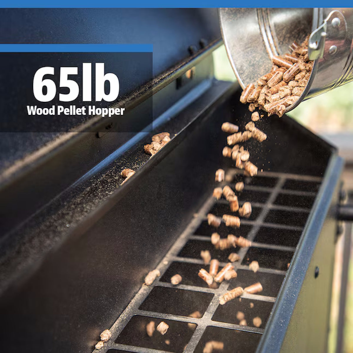 4-Series Vertical Wood Pellet Smoker hopper capacity