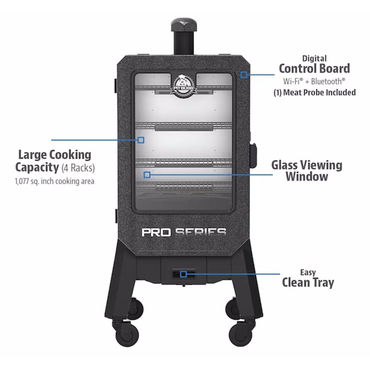 4-Series Vertical Wood Pellet Smoker features