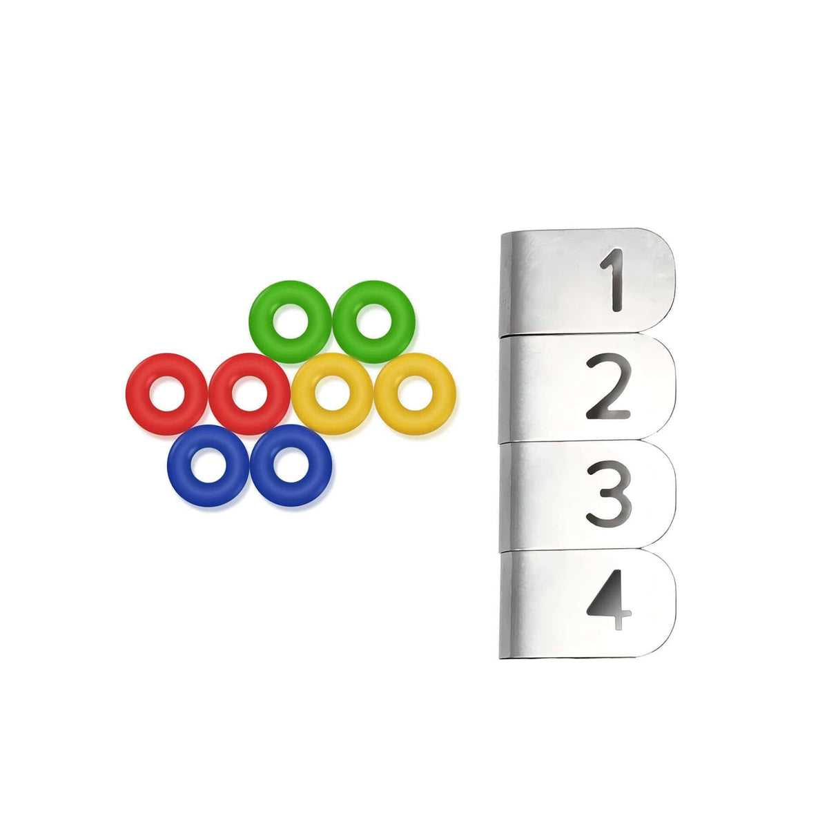 ChefsTemp | O-Ring 8 Pieces 4 Colors and Probe Number Clips Set for ProTemp 2 Plus Needle Probe