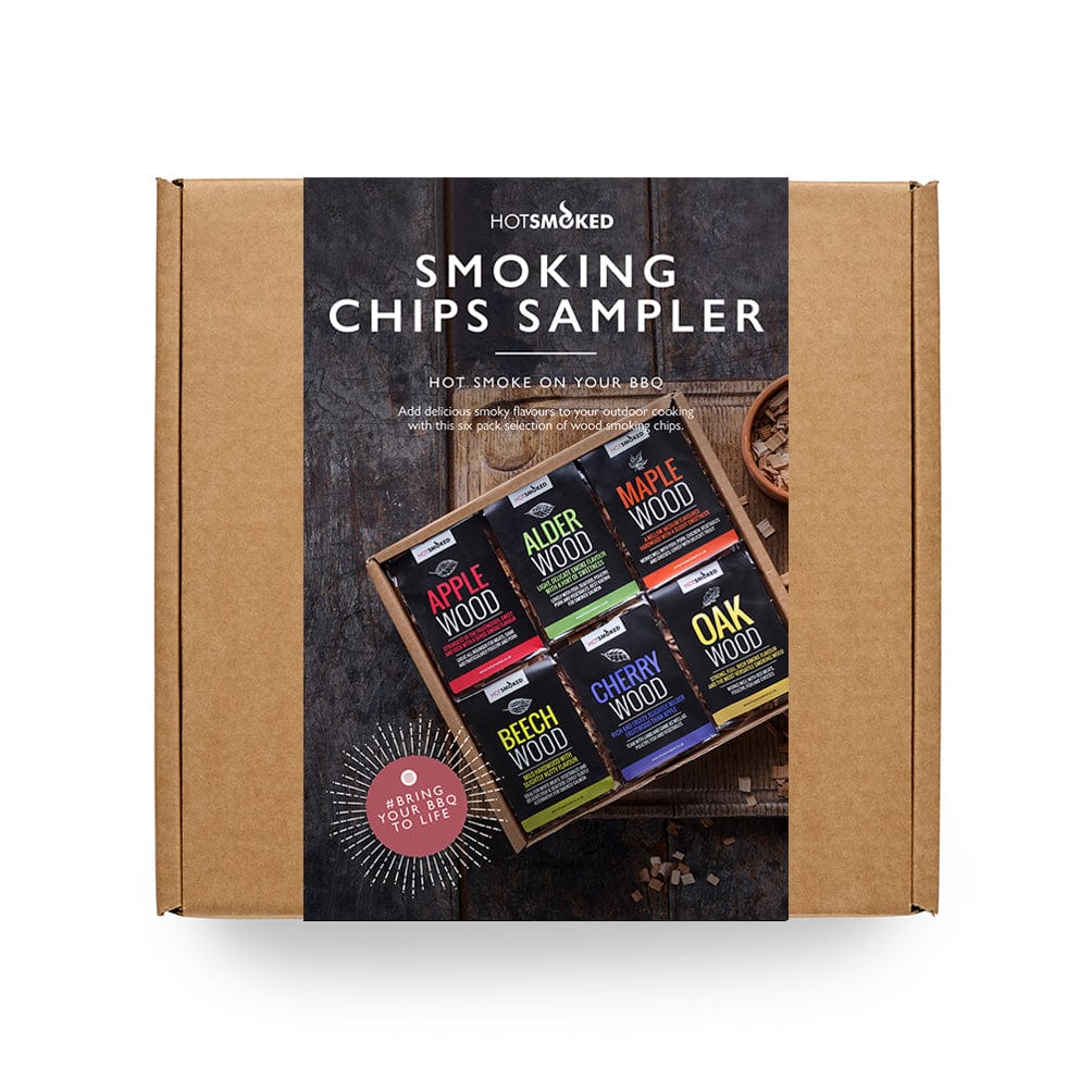 HotSmoked Smoking Chips Sampler box on white with sleeve