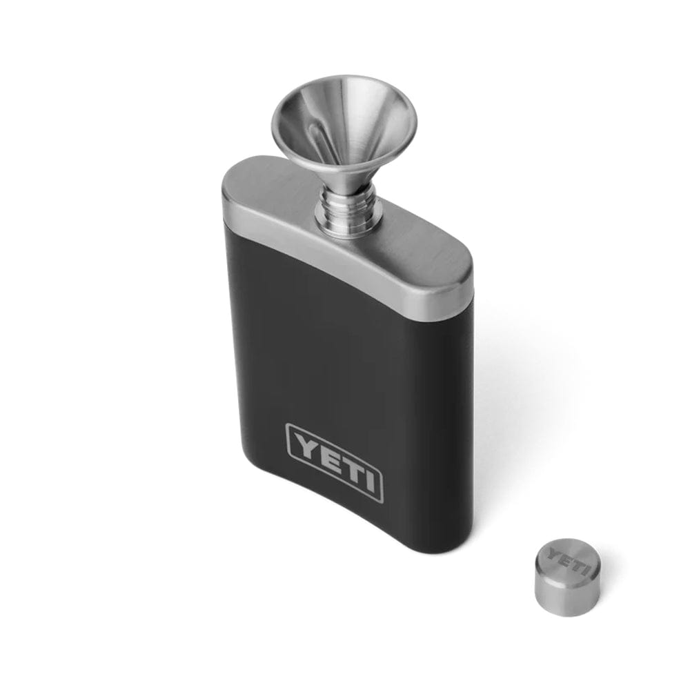 open YETI Flask with a funnel
