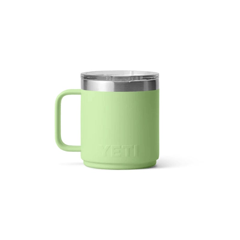lime YETI Rambler 10oz Mug with Magslider Lid back side