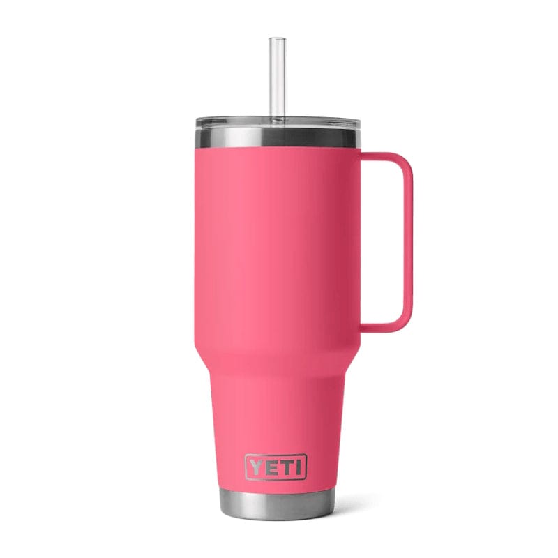 tropical pink YETI Rambler 42 oz Straw Mug