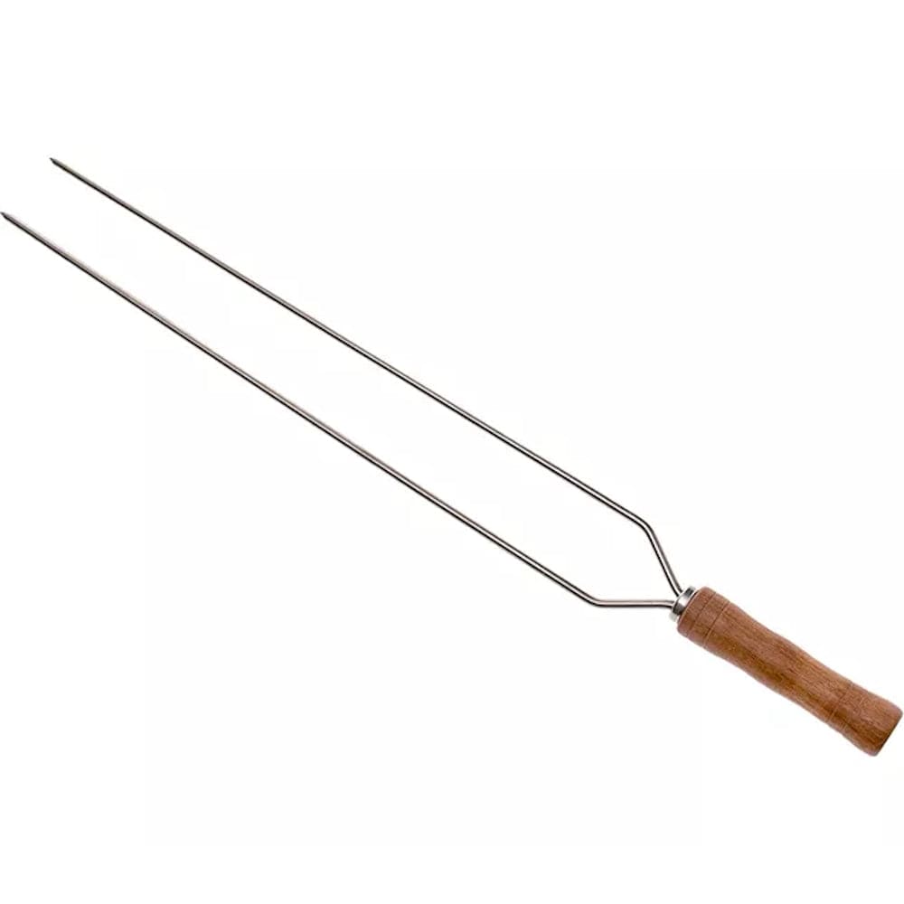 Large Double Pronged V-shaped Stainless Steel Barbecue Skewer