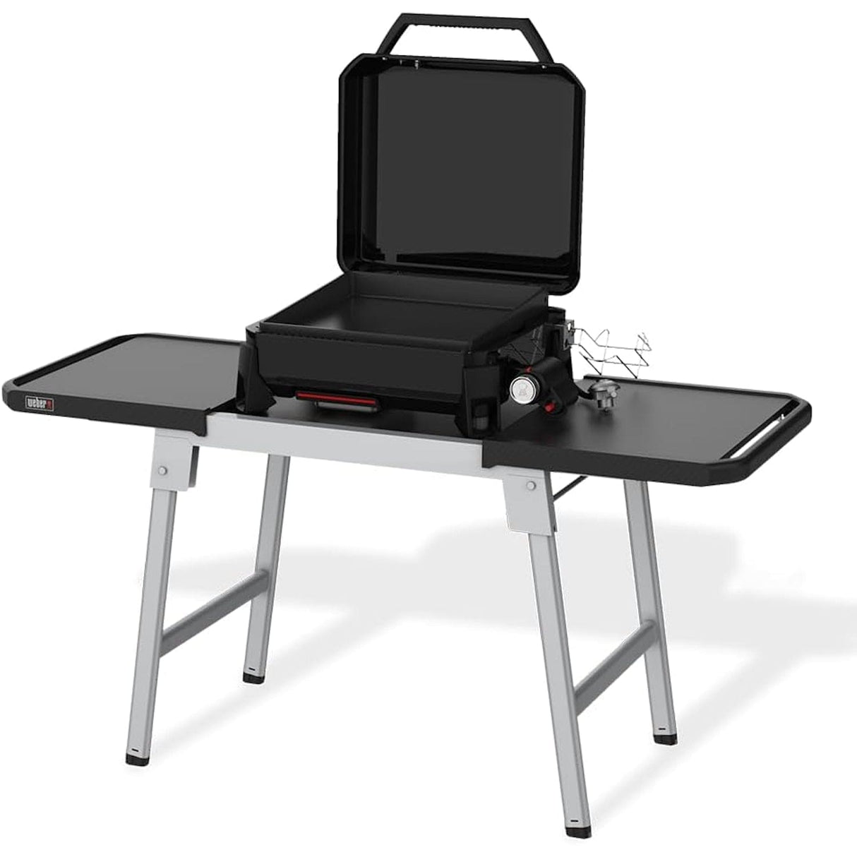 Griddle Cart for Slate suitcase open on table