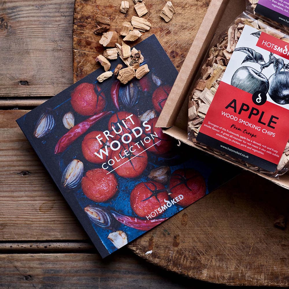 HotSmoked Fruitwoods Smoking Collection apple chips box corner