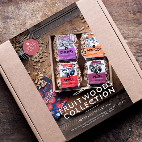 HotSmoked Fruitwoods Smoking Collection box closed on table