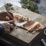 slicing with Fiskars Norden Filleting Knife