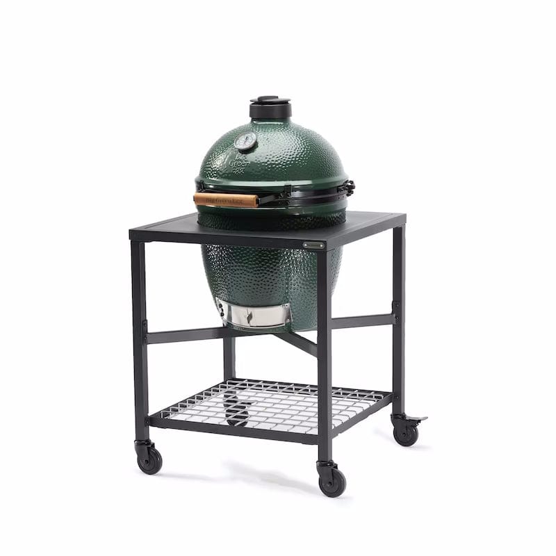 Big Green Egg | Modular Nest + Expansion Frame + Distressed Acacia Shelves