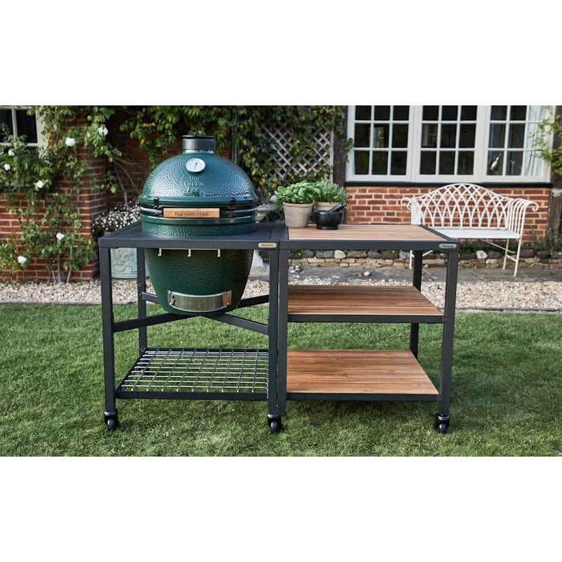 Big Green Egg | Modular Nest + Expansion Frame + Acacia Shelves Package