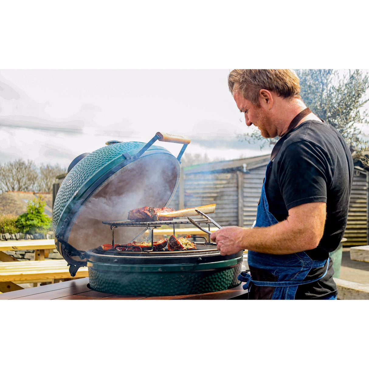 Big Green Egg | XL EGG Premium Royal Mahogany Table Bundle