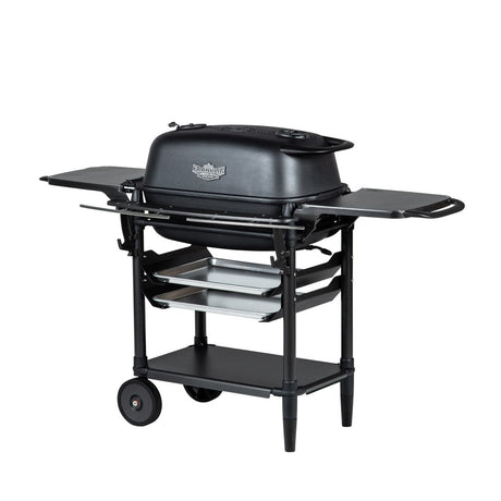 PK300AF Portable Charcoal Smoker Grill black grill front left view