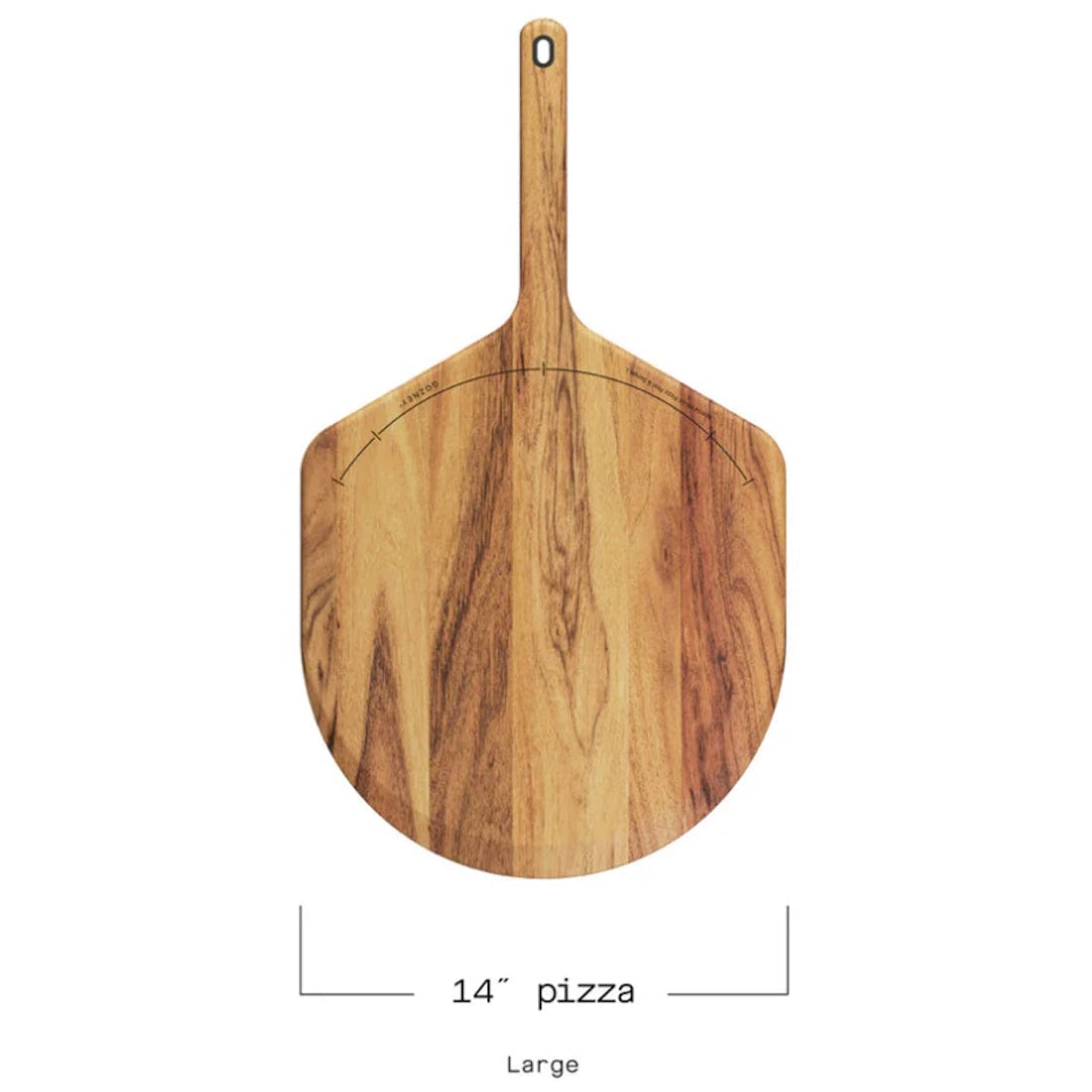 dimensions of large Gozney Acacia Wood Pizza Server 