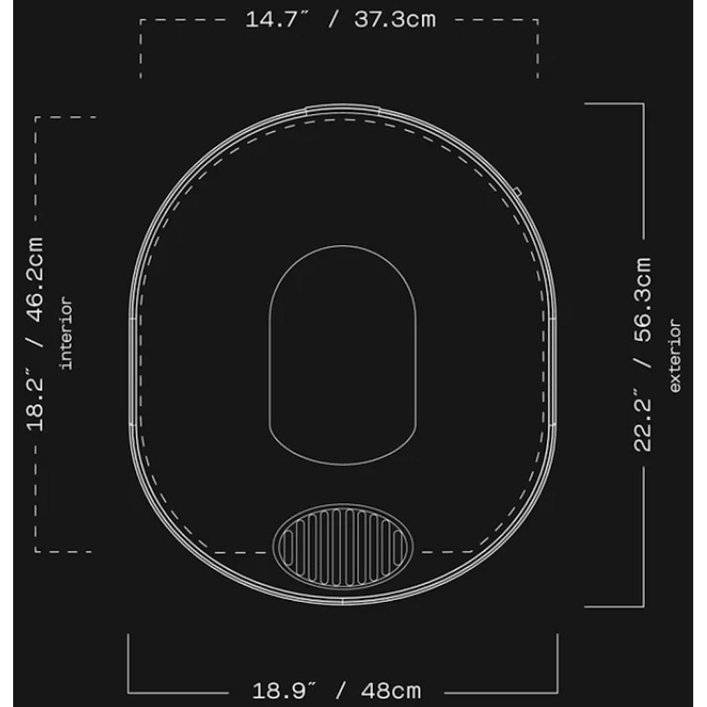 Compact Pizza Oven Off Black dimensions