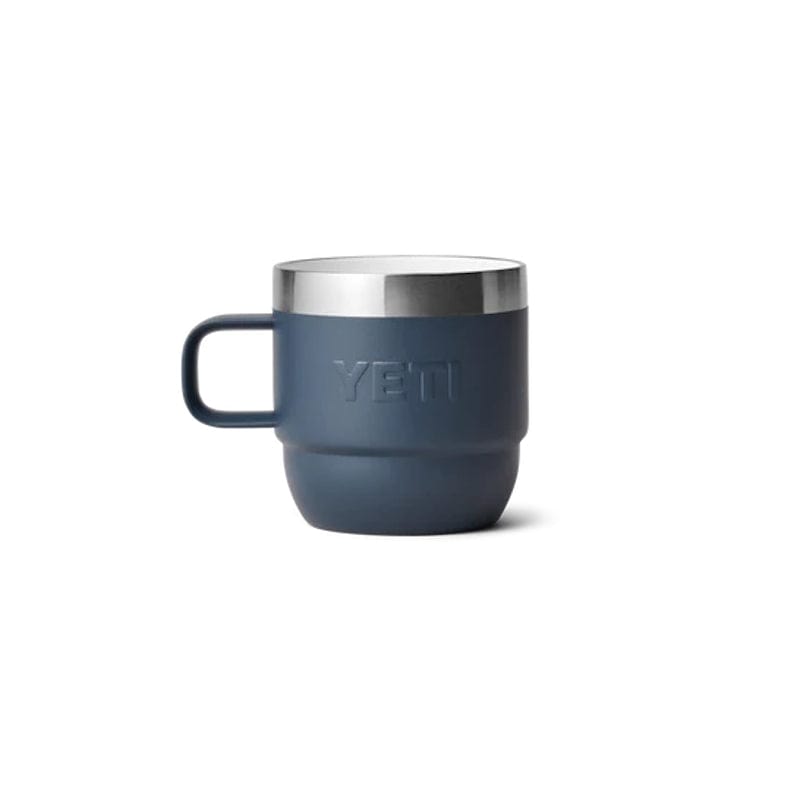 back of navy  YETI Rambler 6 oz Stackable Mugs