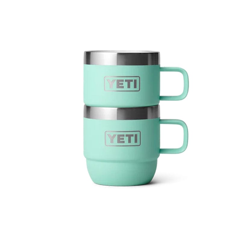 seafoam  YETI Rambler 6 oz Stackable Mugs stucked together