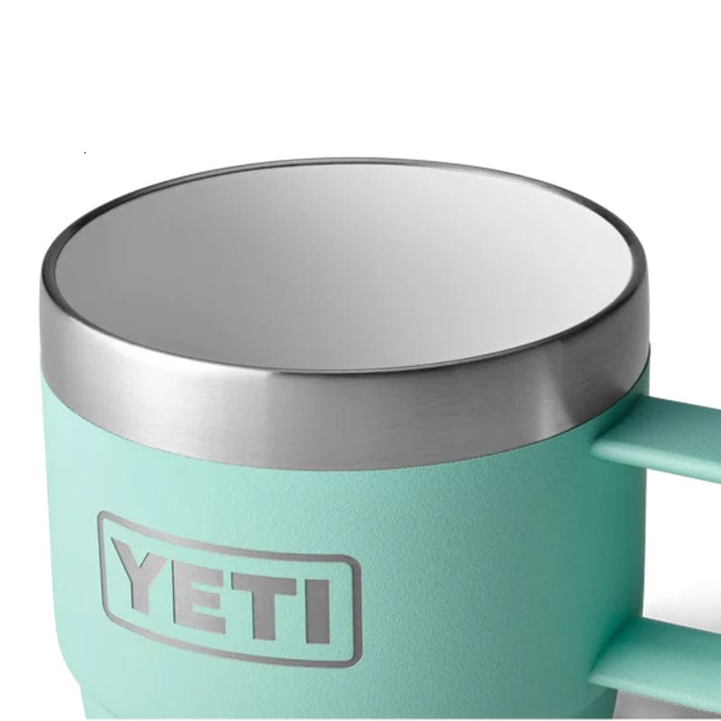 seafoam  YETI Rambler 6 oz Stackable Mugs liningclose up