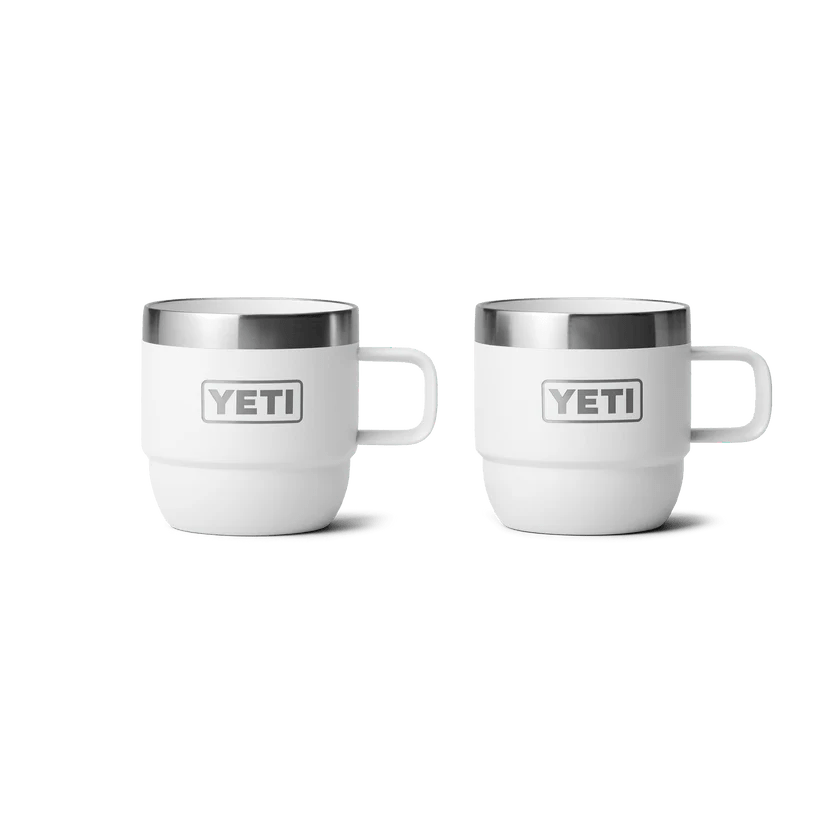 white front of  YETI Rambler 6 oz Stackable Mugs