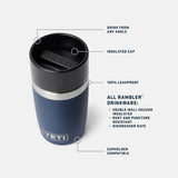 YETI | Rambler® 8 oz (236 ml) Travel Bottle With Leakproof Commuter Cap