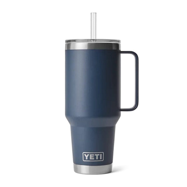 navy YETI Rambler 42 oz Straw Mug