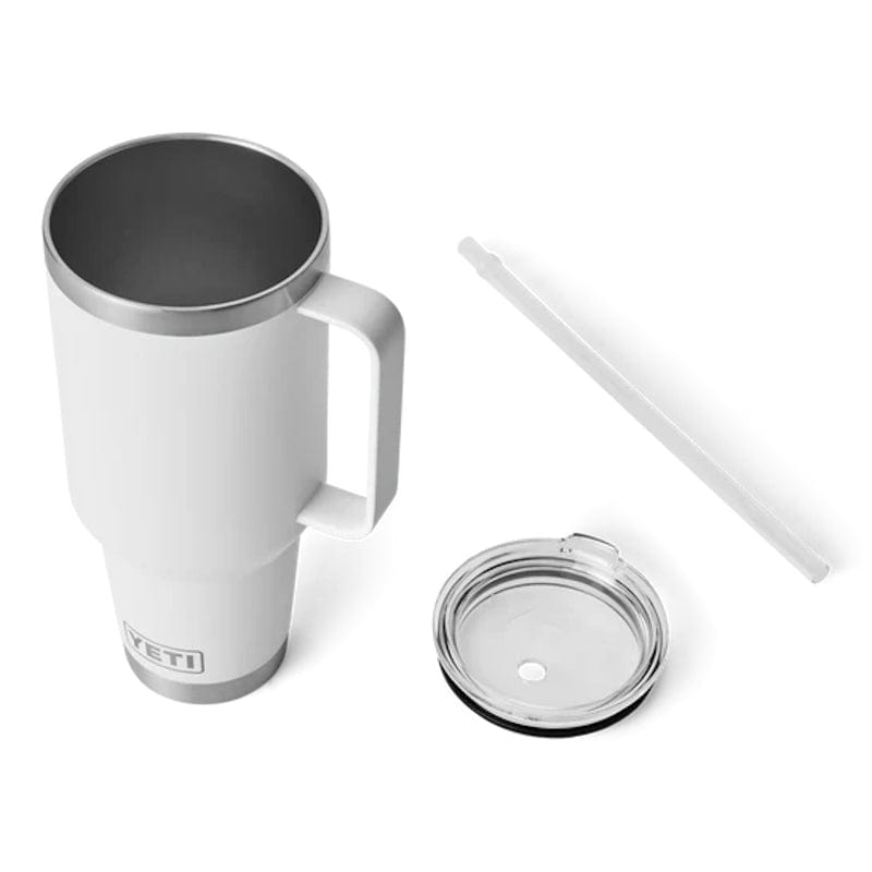 YETI Rambler 42 oz Straw Mug, straw and a lid
