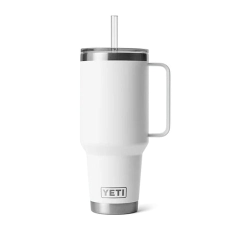 white YETI Rambler 42 oz Straw Mug