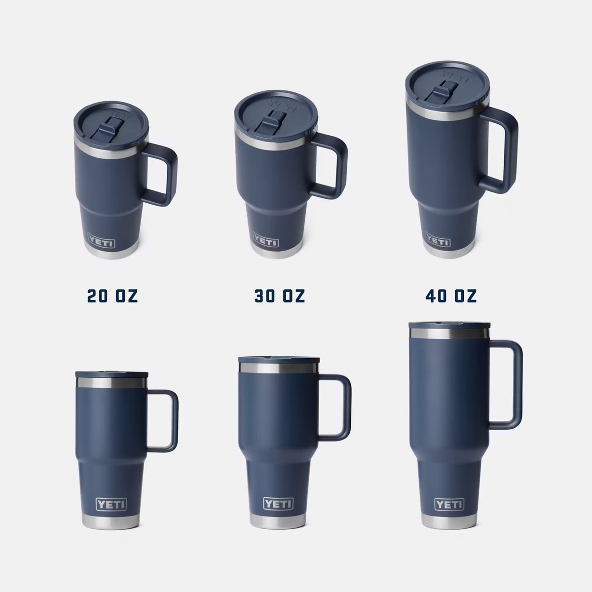 YETI | Rambler® 20 oz (591 ml) Travel Straw Mug | With Colour-Matched Straw Lid | Navy