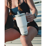 YETI | Rambler® 20 oz (591 ml) Travel Straw Mug | With Colour-Matched Straw Lid | Navy