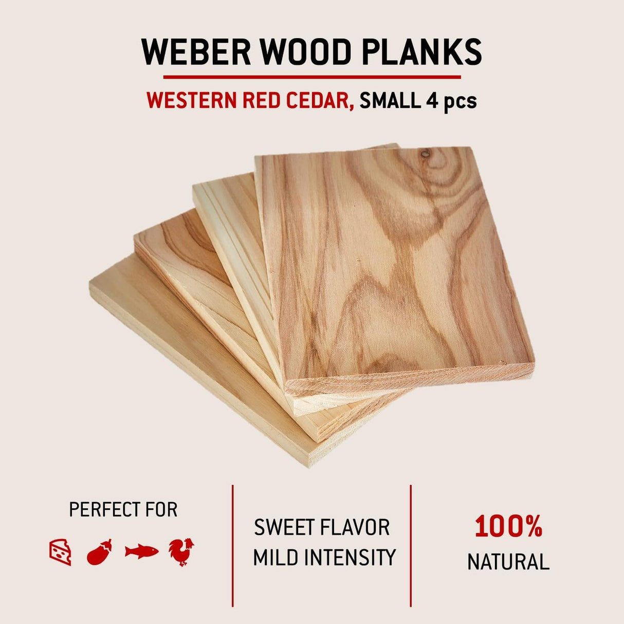 Weber | Western Red Cedar Portion Grilling Planks