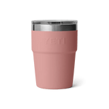 YETI Rambler 16oz Stackable Cup sandstone pink back