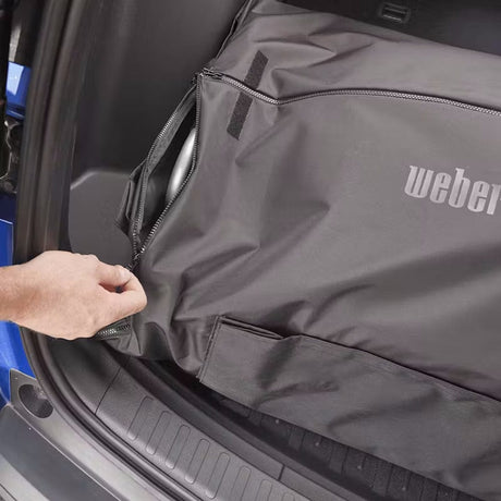 zipping Weber Traveler Cargo Protector