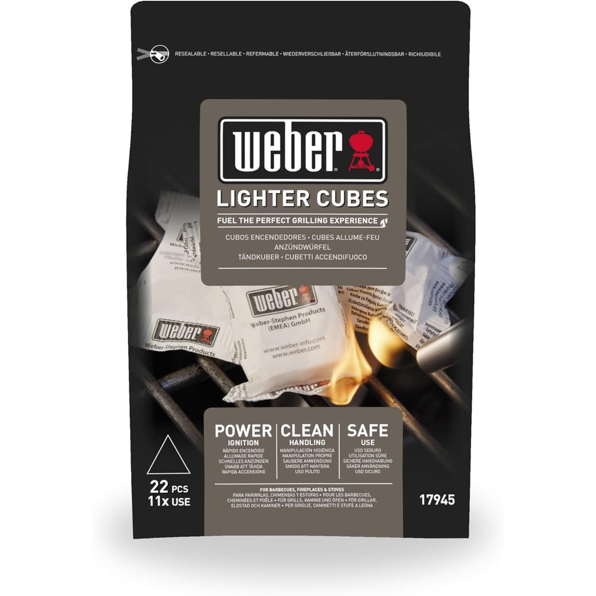 Weber | Lighter Cubes | Charcoal Igniter | 22 pieces