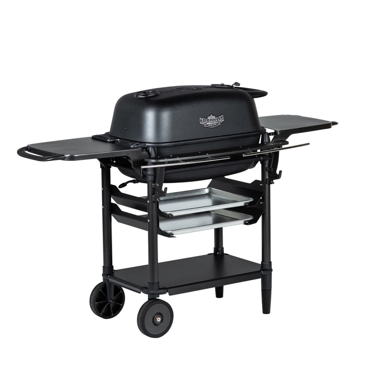 PK300AF Portable Charcoal Smoker Grill black color front left view