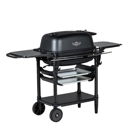 PK300AF Portable Charcoal Smoker Grill black color front left view