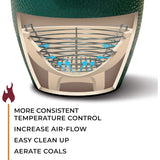 Kick Ash Basket Large Charcoal Basket  temperature control