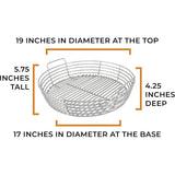 X-Large Kick Ash Basket product measurements
