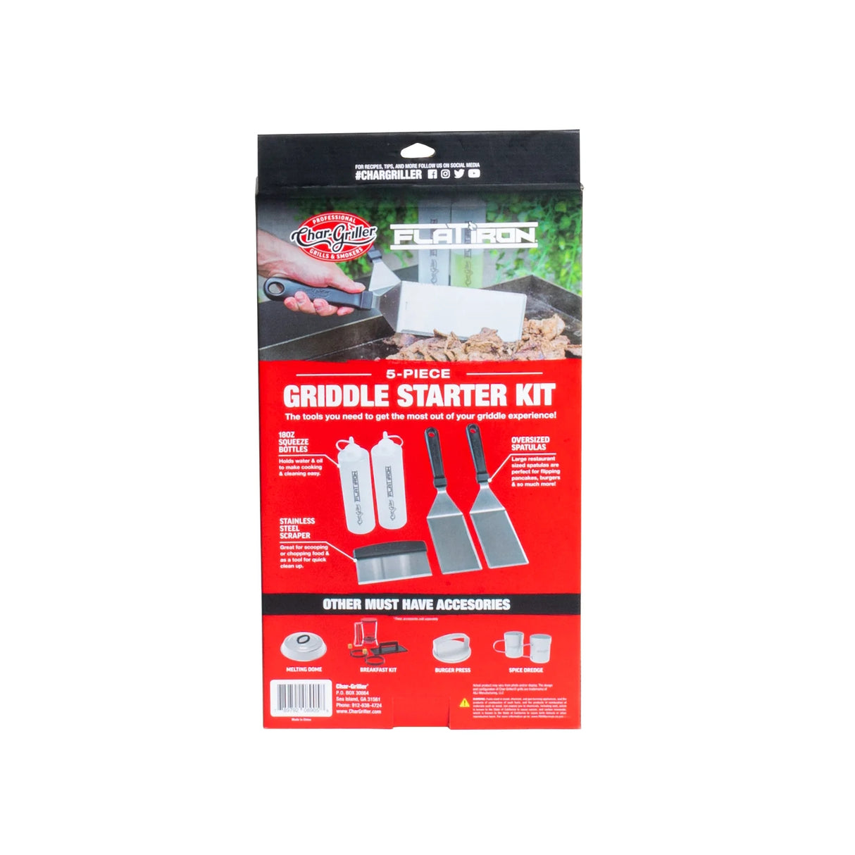 Char-Griller | Flat Iron™ 5 Piece Griddle Starter Kit