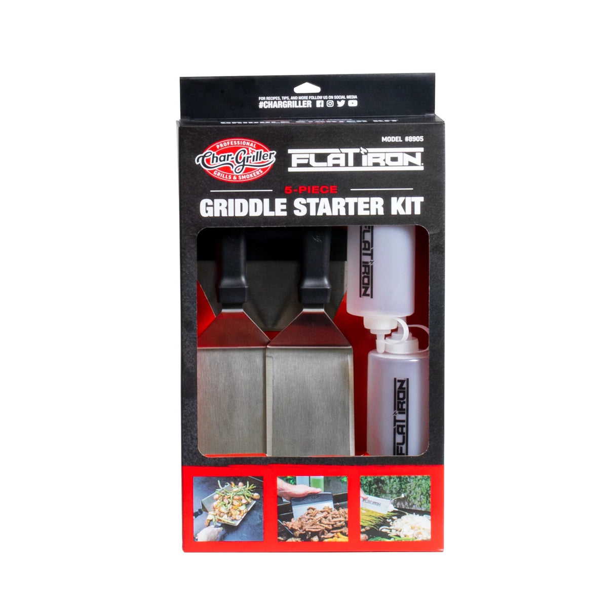 Char-Griller | Flat Iron™ 5 Piece Griddle Starter Kit