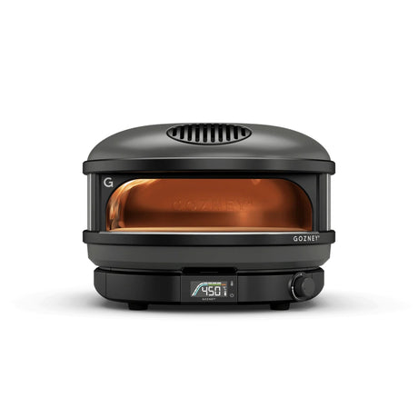 Compact Pizza Oven Off Black white background front view
