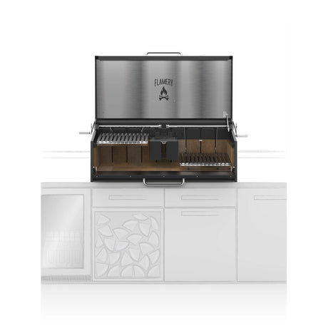 FLAMERY Large Asado Grill Built-in