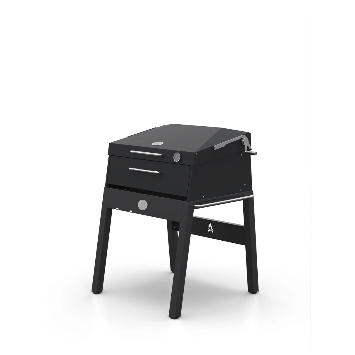 FLAMERY Small Asado Grill on Stand closed side view