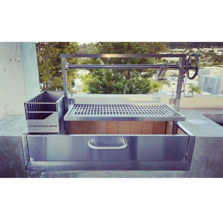 Argentine gaucho grill BBQ05SS unit grill installed