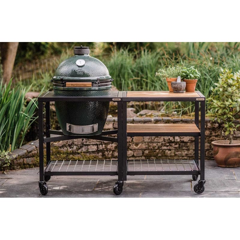 Big Green Egg | Modular Nest + Expansion Frame + Acacia Shelves Package