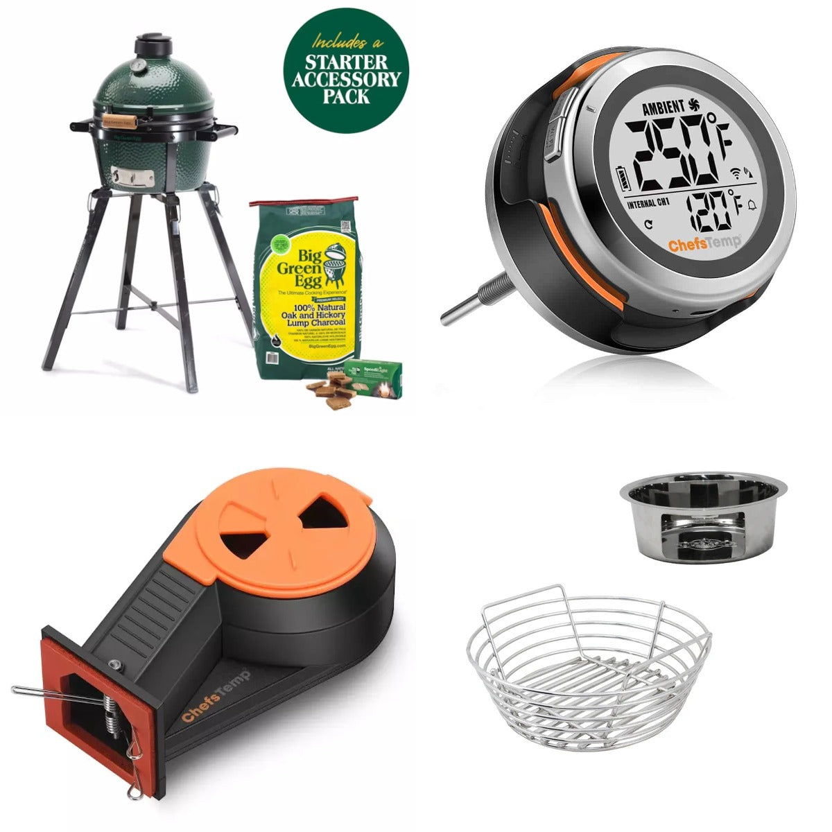 Big Green Egg | MiniMax Starter Bundle with Foldable Stand + Exclusive ProSmoke Add-ons