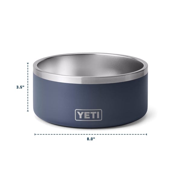 navy YETI  Boomer Dog Bowl dimensions