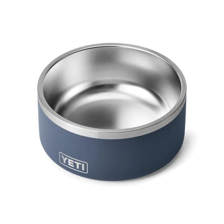 top view of navy YETI  Boomer Dog Bowl
