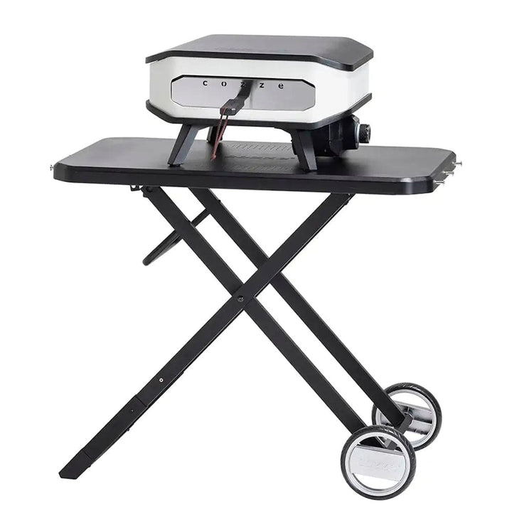 Cozze Electric Pizza Oven on a stand with wheels