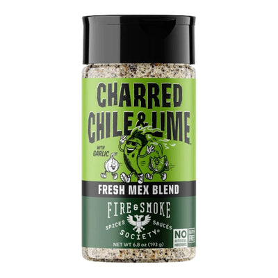 Fire & Smoke Society - Charred Chile & Lime Seasoning front label