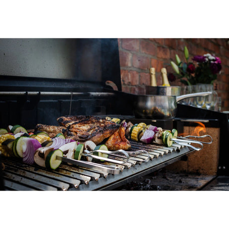 food on Small Asado Grill Built-in