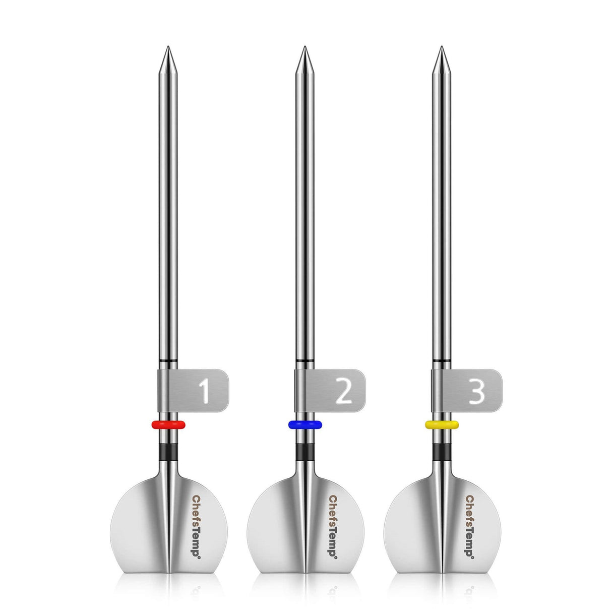 ChefsTemp | O-Ring 8 Pieces 4 Colors and Probe Number Clips Set for ProTemp 2 Plus Needle Probe